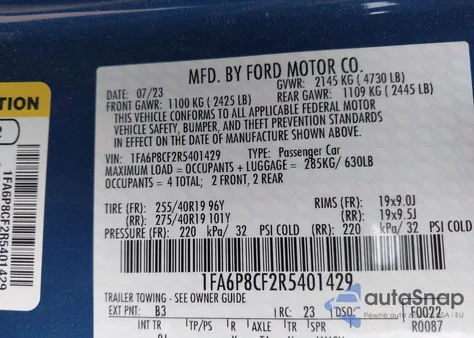 2024 Ford Mustang Gt Premium Fastback from USA, damaged, VIN 1FA6P8CF2R5401429